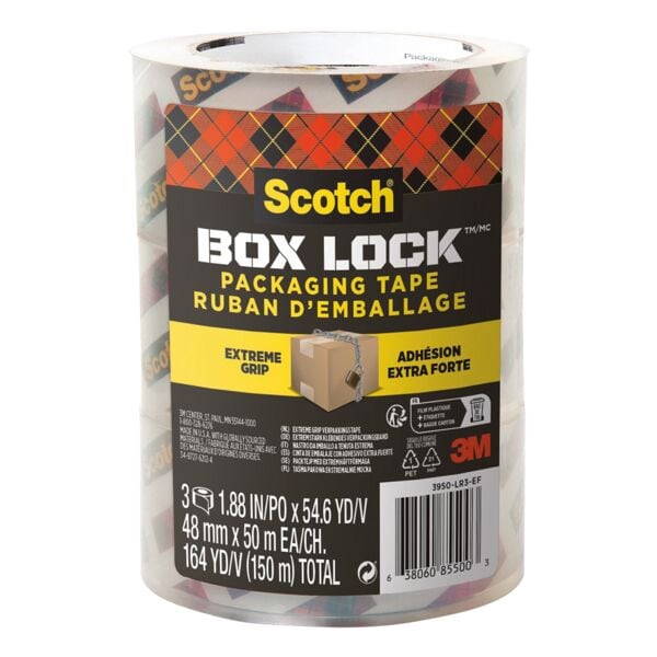 3x Packband Scotch Box Lock, 48 mm breit, 50 Meter lang