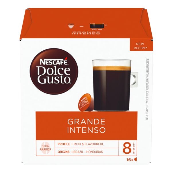 Nescafe 16er-Pack Kaffeekapseln Dolce Gusto Grande Intenso