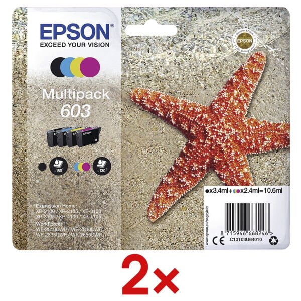 Epson 2x 4tlg. Tintenpatronen-Set »603«