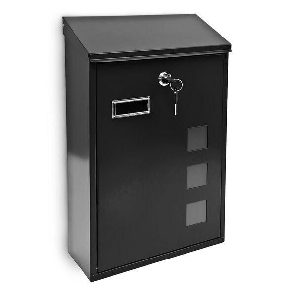 relaxdays Briefkasten Hochformat mit 3 Fenstern