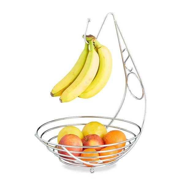relaxdays Obstschale mit Bananenhalter