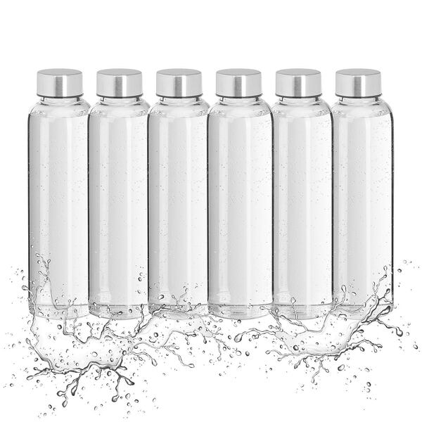 relaxdays Glas-Trinkflasche 500 ml 6er-Set