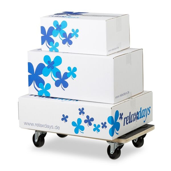 relaxdays Transportroller bis 400 kg mit Bremse