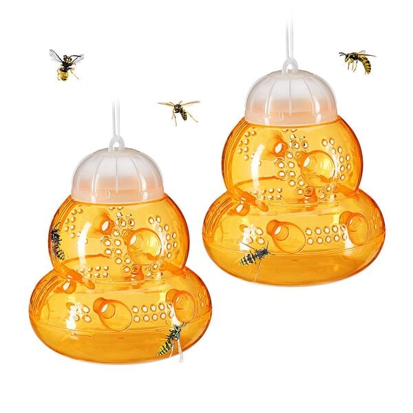 relaxdays Wespenfalle orange 2er-Set