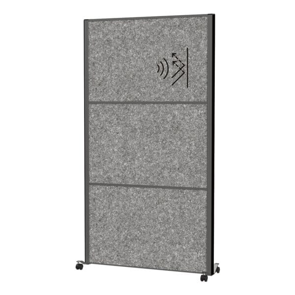 MAUL Stellwand »MAULconnecto Uplight« 3 Akustikpanels dunkelgrau mit Rollenfuß