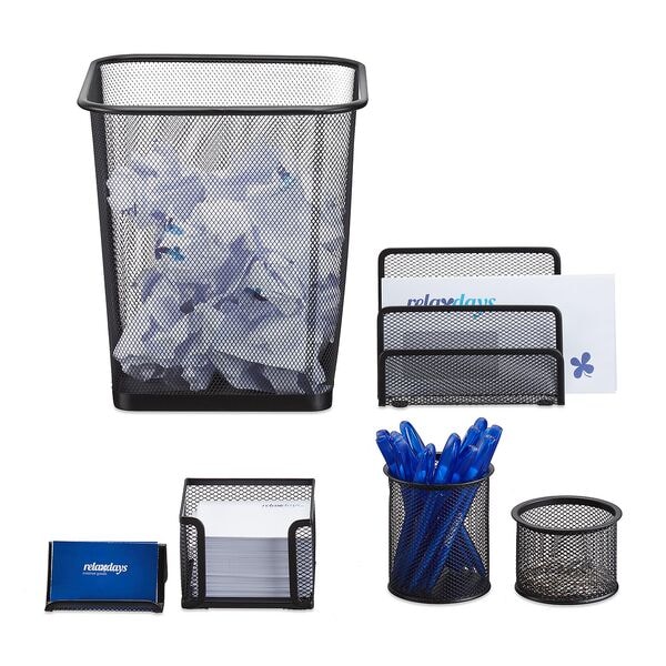 relaxdays Schreibtisch Organizer Set, 6-teilig relaxdays Schreibtisch Organizer Set, 6-teilig