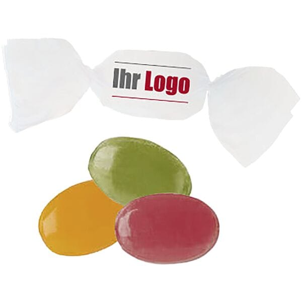 Bonbons im komptostierbaren Werbewickel mit Ihrem Logo