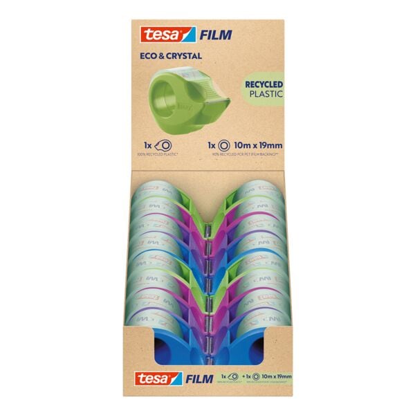 tesa Klebeband-Set Eco & Crystal, transparent, 1 Stück, 19 mm / 10 m tesa Klebeband-Set Eco & Crystal, transparent, 1 Stück, 19 mm / 10 m