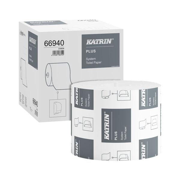 36x Katrin Toilettenpapier Grorolle PLUS System 2-lagig, wei - 1 Pack mit 36 Jumbo-Rollen