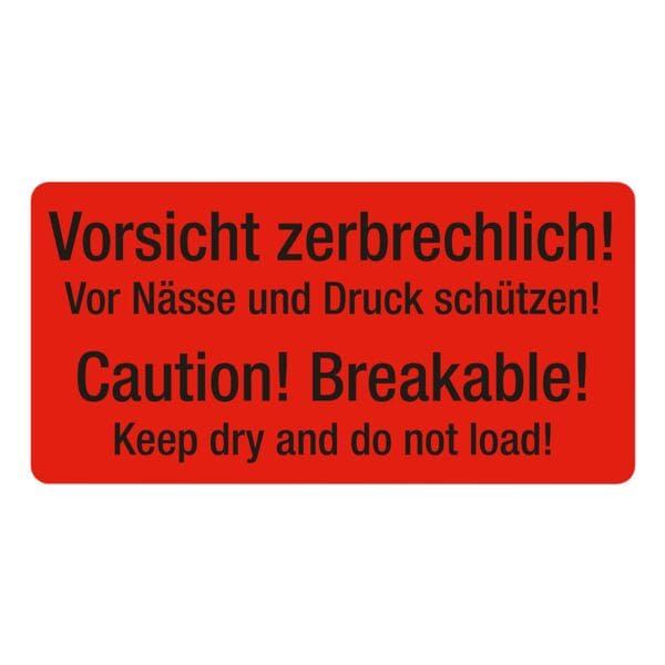 EICHNER Verpackungsetiketten Hinweis Vorsicht zerbrechlich! ...