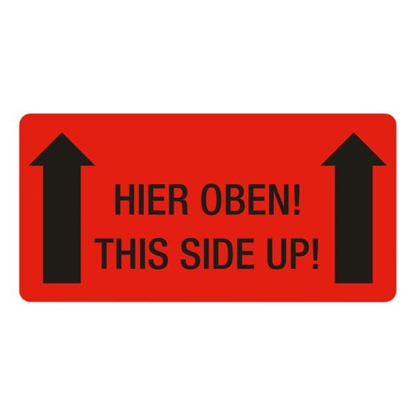EICHNER Verpackungsetiketten Hinweis �Hier oben!�