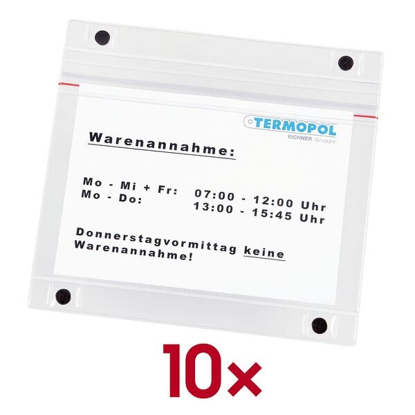 EICHNER 2x 5 PVC-Magnetsichttaschen A5 quer