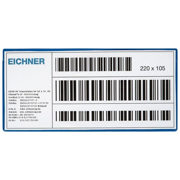 EICHNER 3x 10 PVC-Magnettaschen - 220x105 mm