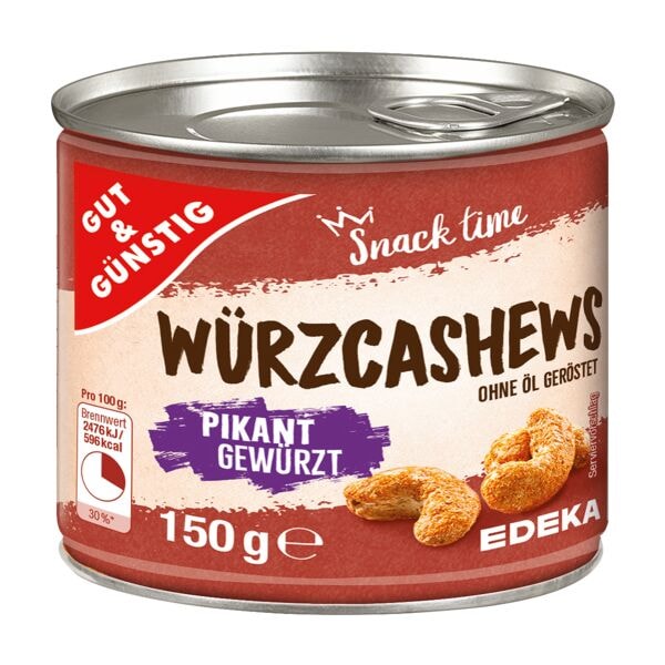 Gut und Gnstig Wrz-Cashews 150 g