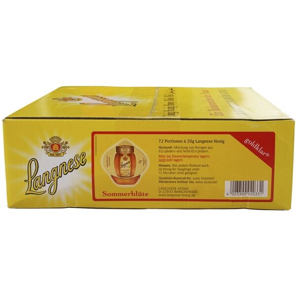 Langnese 72er-Pack Honig Sommerbltenhonig goldklar 20 g