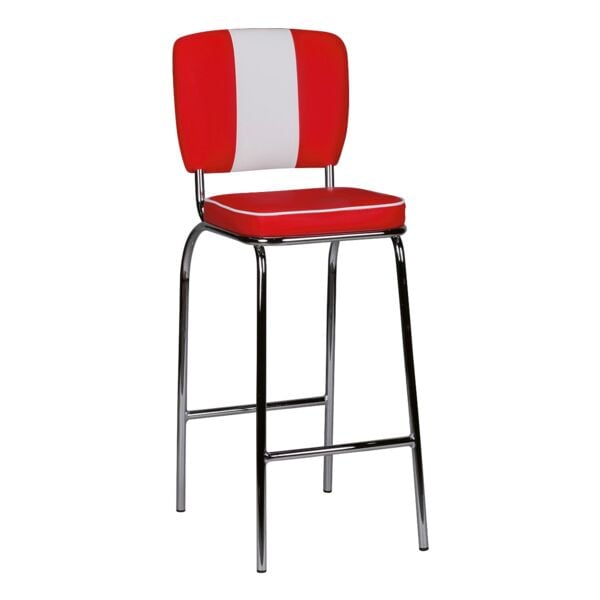 Wohnling Barhocker American Diner Vintage-Design Kunstleder