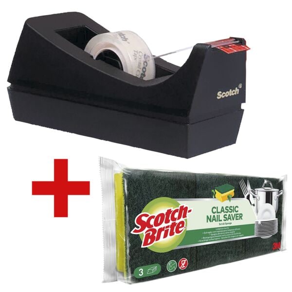 Scotch Tischabroller-Set »C38 + Crystal Clear Tape 600« inkl. Topfreiniger Scotch Tischabroller-Set »C38 + Crystal Clear Tape 600« inkl. Topfreiniger