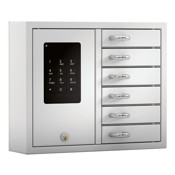 EICHNER Schl�sseltresor �Plus mit Frontdisplay� 6 F�cher hellgrau