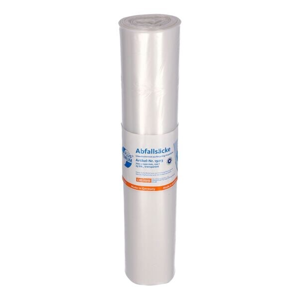 120 L Mllbeutel aus Recyclingmaterial Deiss PREMIUM PLUS ® transparent 25 Stck