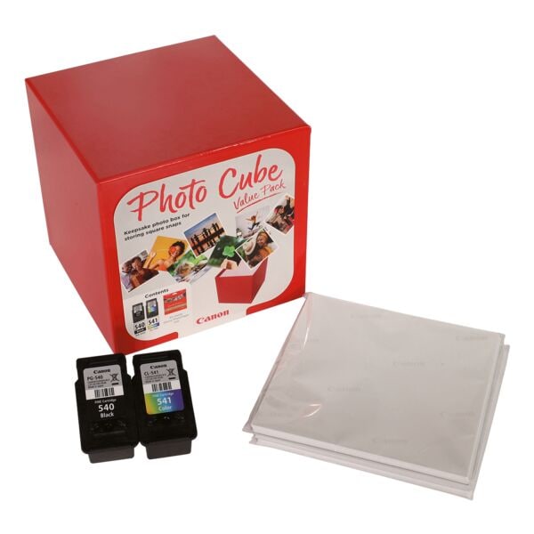 Canon Tintenpatronen-Set PG-540 & CL-541 inkl. Fotopapier und Photo Cube