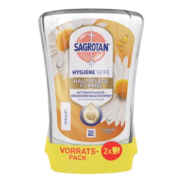 Sagrotan 2x Nachfüller Flüssigseife No-Touch »Kamille Hydra Care«