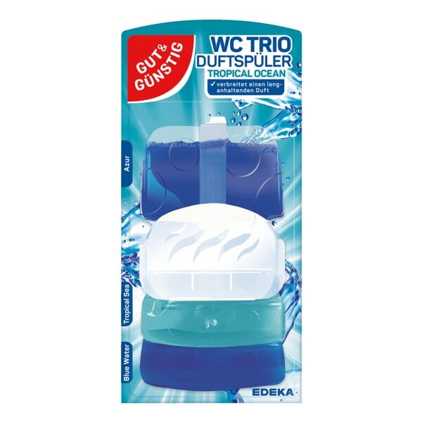 Gut und Günstig WC Duftspüler »WC Trio Tropical Ocean« 3x 55 ml Gut und Günstig WC Duftspüler »WC Trio Tropical Ocean« 3x 55 ml