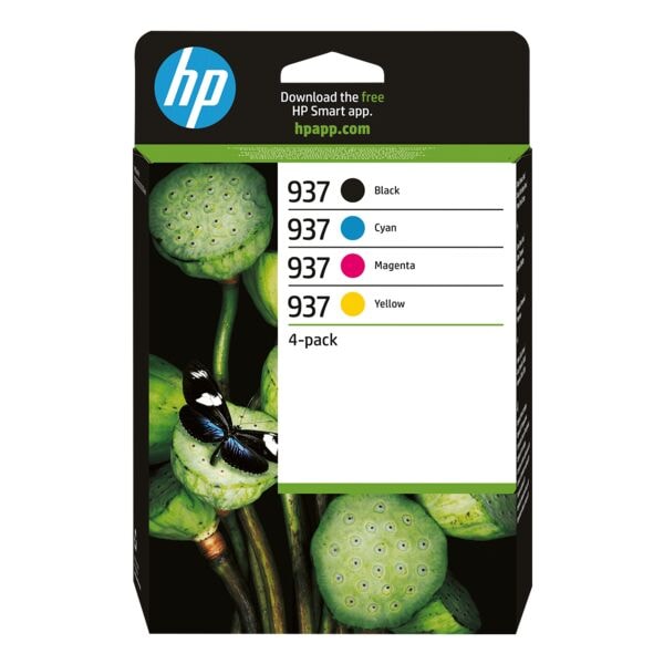 HP Tintenpatronen-Set  HP 937, schwarz, cyan, magenta, gelb - 6C400NE