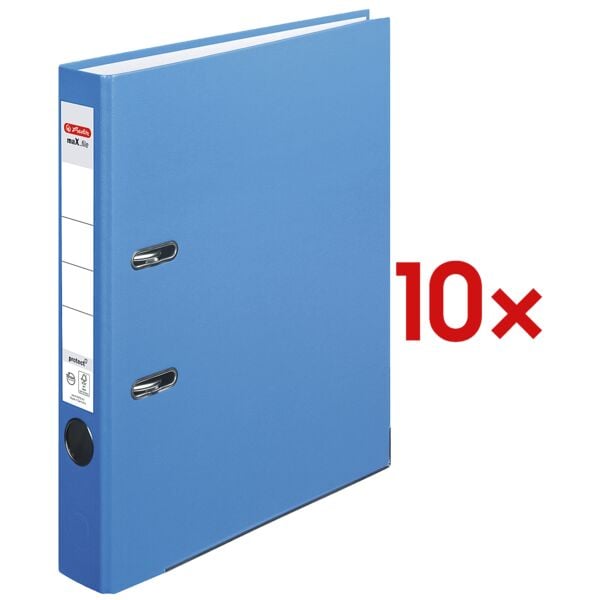 10x Ordner A4 Herlitz maX.file protect schmal, einfarbig