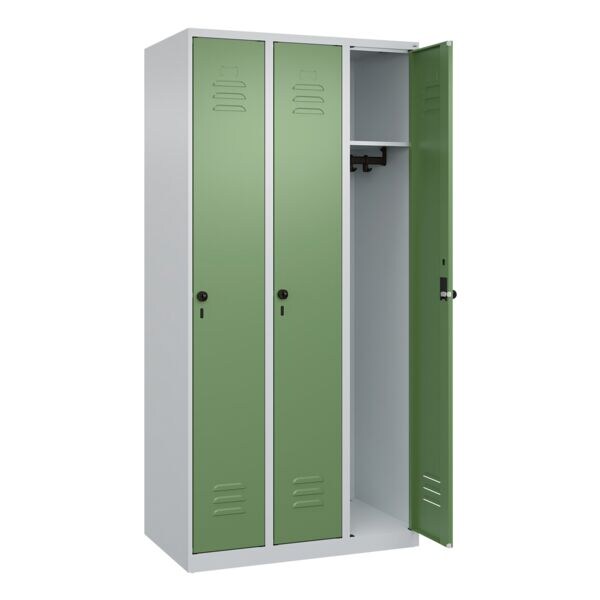 CP Spind Classic PLUS Korpus lichtgrau, 3x1, Stahl, bodenstehend, 90 x 185 cm