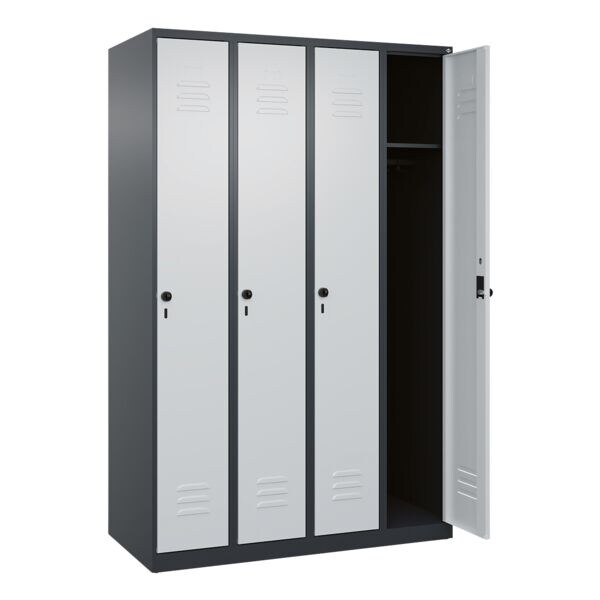 CP Spind Classic PLUS Korpus anthrazit, 4x1, Stahl, bodenstehend, 120 x 185 cm