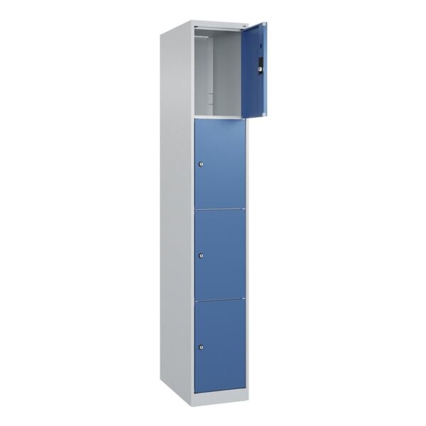 CP Schliefachschrank Classic Plus Korpus lichtgrau, 1x4, Stahl, bodenstehend, 30 x 185 cm