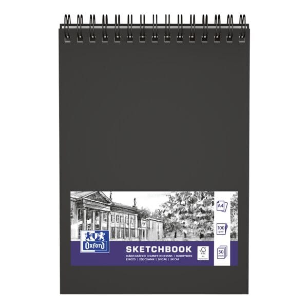 Oxford Sketchbook A4 blanko, ohne Rand
