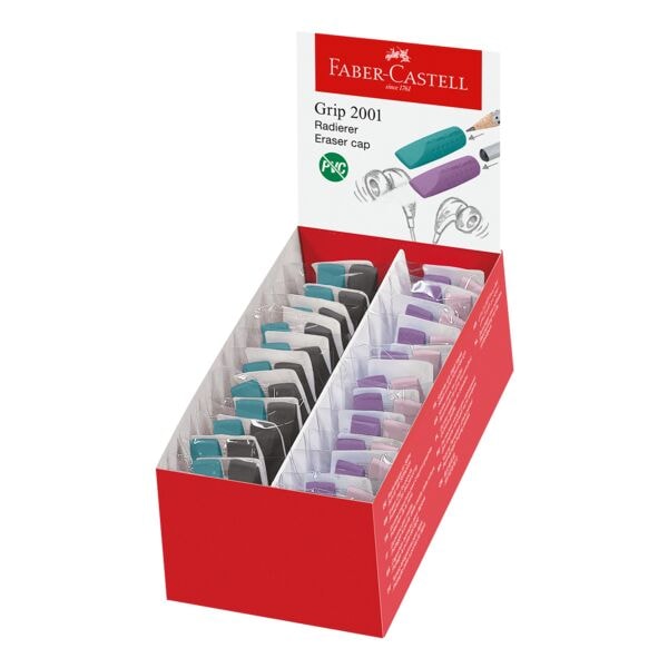Faber-Castell 24er-Pack Aufsteck-Radiergummi Grip 2001 Eraser CAP