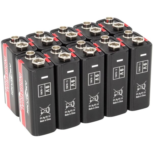 Ansmann 10er-Pack Batterien INDUSTRIAL E-Block 9,0 V