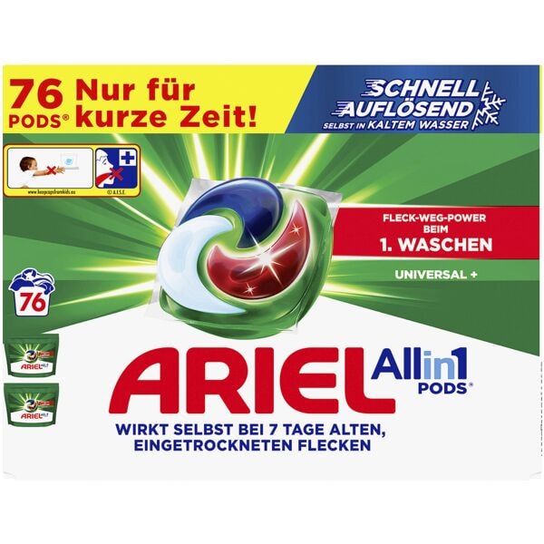 ARIEL Universalwaschmittel Pods All-in-1 Universal+ 76 WL