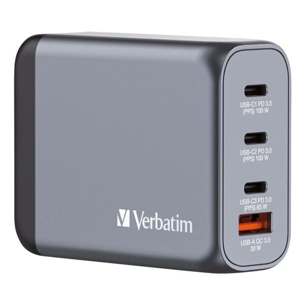 Verbatim USB-Ladegert 4-in-1 mit GaN-Technologie 100 W