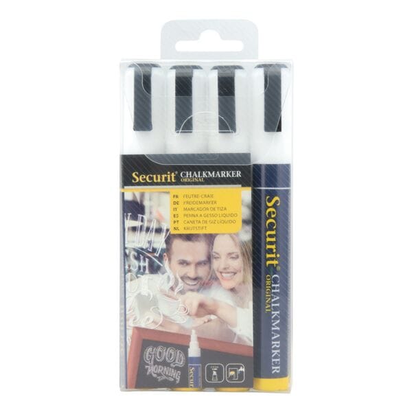 Securit 4er-Pack Kreidestifte »CHALKMARKERS« 2-6 mm weiß Securit 4er-Pack Kreidestifte »CHALKMARKERS« 2-6 mm weiß