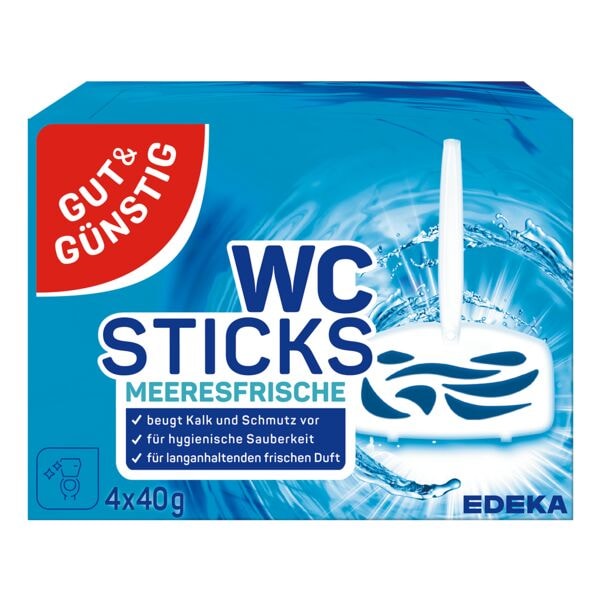 Gut und Günstig 4er-Pack WC-Duftspüler »WC Sticks Meeresfrische« Gut und Günstig 4er-Pack WC-Duftspüler »WC Sticks Meeresfrische«