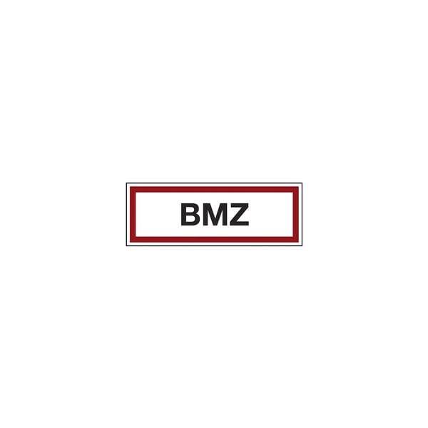 LimarLite Feuerwehrzeichen Textschild BMZ 29,7 x 10,5 cm Folie (0,4 mm)