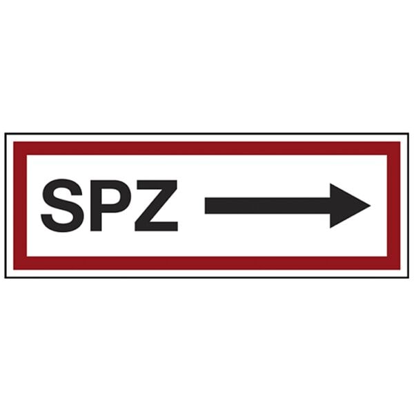 LimarLite Feuerwehrzeichen Textschild »SPZ und Pfeil rechtsweisend« 29,7 x 10,5 cm Folie (0,4 mm) LimarLite Feuerwehrzeichen Textschild »SPZ und Pfeil rechtsweisend« 29,7 x 10,5 cm Folie (0,4 mm)