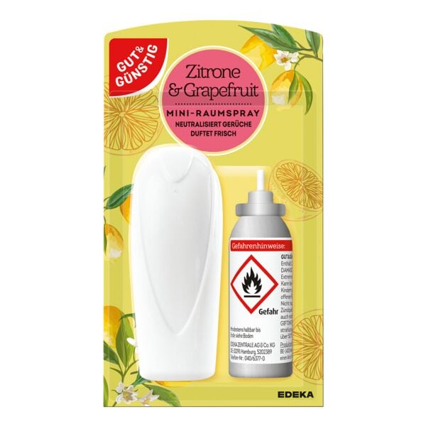 Gut und Gnstig Mini-Raumspray Starter-Set Zitrone & Grapefruit 25ml