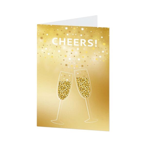 Glckwunschkarte LUMA KARTENEDITION Gratulation! Cheers!, Sonderformat, mit Umschlag, 1 Stck