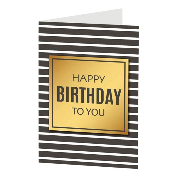 Geburtstagskarte LUMA KARTENEDITION Happy Birthday to you Innenmotiv Kuchen, Sonderformat, mit Umschlag, 1 Stck