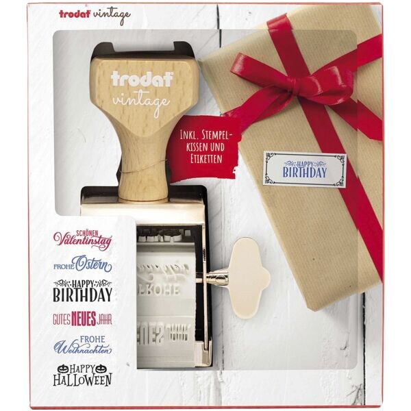 Trodat Vintage Motivstempel Besondere Anlsse 4,3 x 1,5 cm