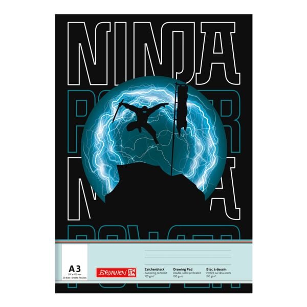 Brunnen Zeichenblock Ninja Power A3 100 g/m 20 Blatt