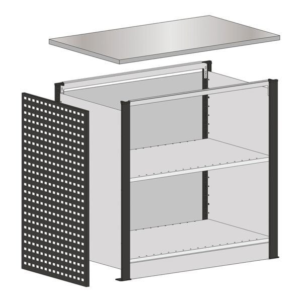 SCHULTE Lagertechnik Theken-Startmodul 750 mit Arbeitsplatte »MULTIplus« SCHULTE Lagertechnik Theken-Startmodul 750 mit Arbeitsplatte »MULTIplus«