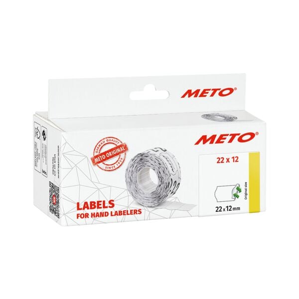 METO 6x 1000 Preisauszeichner-Etiketten (22 x 12 mm)
