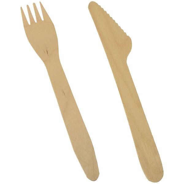 Papstar 250er-Pack Einweg-Besteck pure Holz