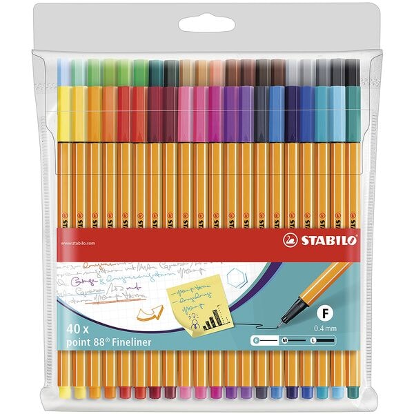 STABILO Fineliner-Set point 88® 40 Stck 0,4mm (F)