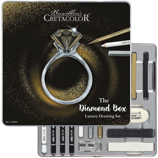 Brevilliers CRETACOLOR   15-tlg. Pastellkreide-Set The Diamond Box